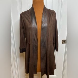 Joseph Ribkoff Dark Brown Open Front Blazer